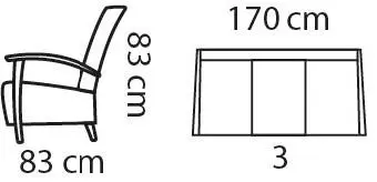 Siiri 3-ist sohva, useita värejä - Image 2