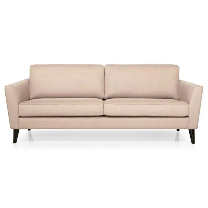 Kotimainen Olivia sohva beigellä verhoilukankaalla