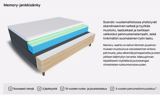 Scandic Memory jenkkisänky - Image 6