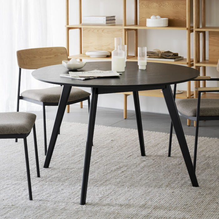 Rowico Yumi ruokapöytä pyöreä 115cm, musta