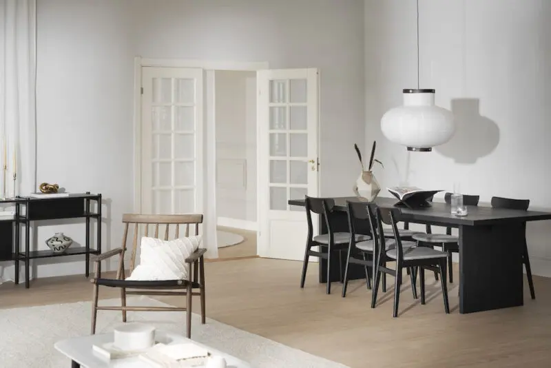 Rowico Emmett ruokapöytä 95x240cm, musta - Image 7