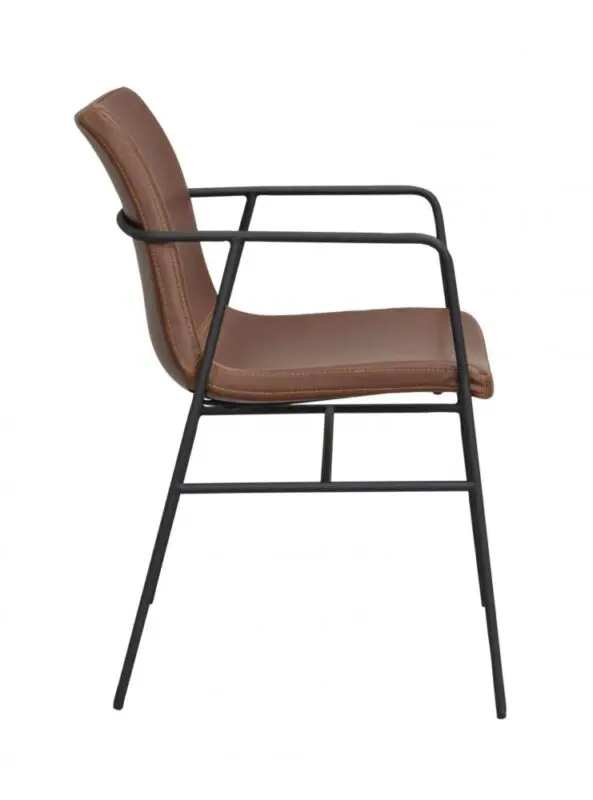 Rowico Huntingbay tuoli käsinojilla, ruskea - Image 2