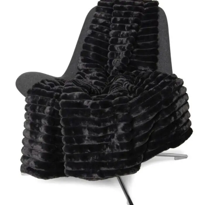 Skinnwille Torkkupeitto Stripy Black