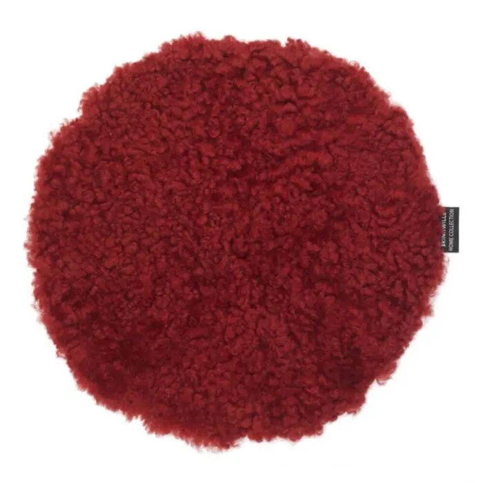 Skinnwille istuinpehmuste Curly seat pad red