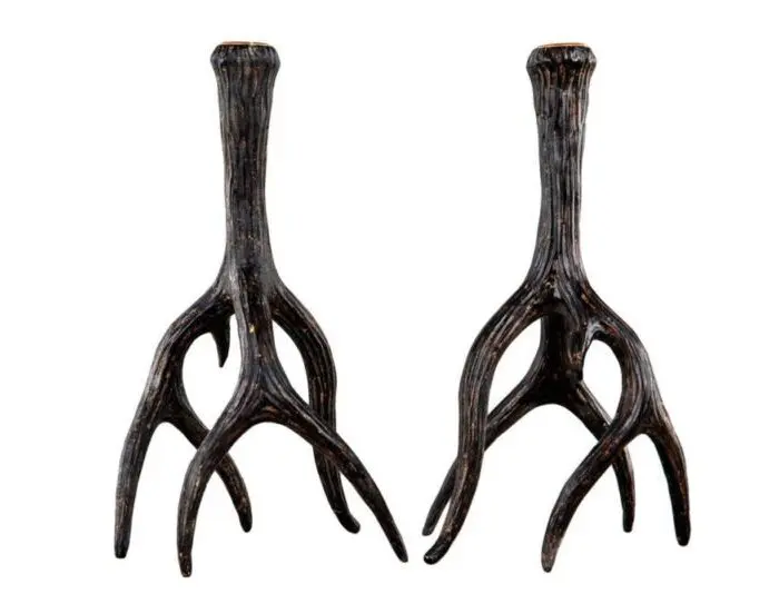 Poronsarvi kynttilänjalka, tummanruskea