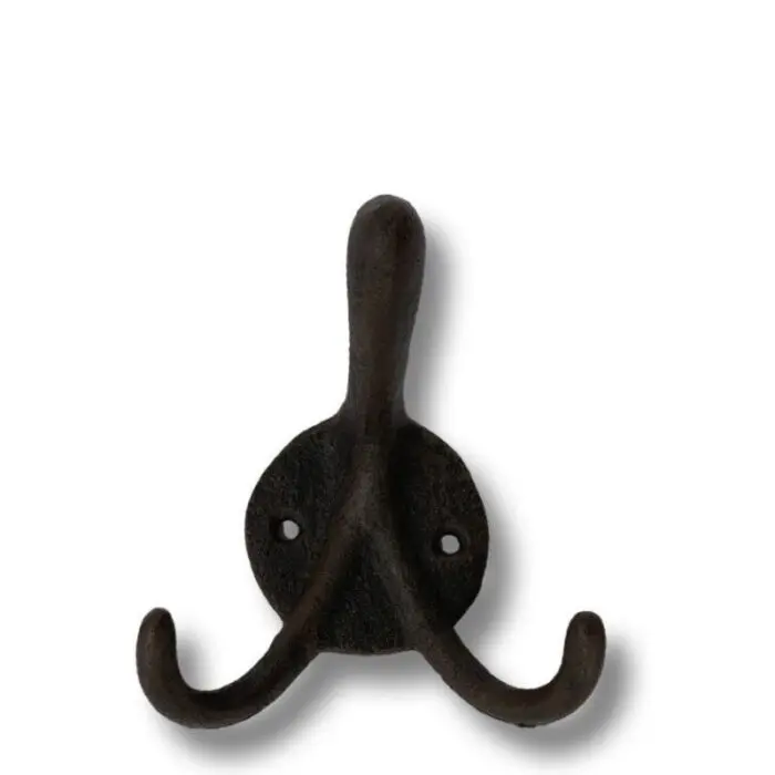 Koukku metalli simple double ruskea 484790