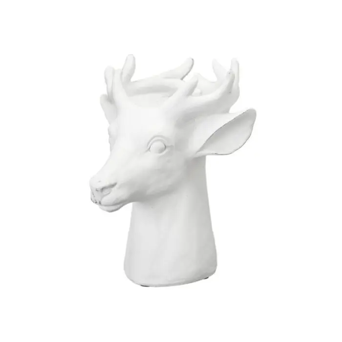 Poron pää maljakko valkoinen 22x30cm