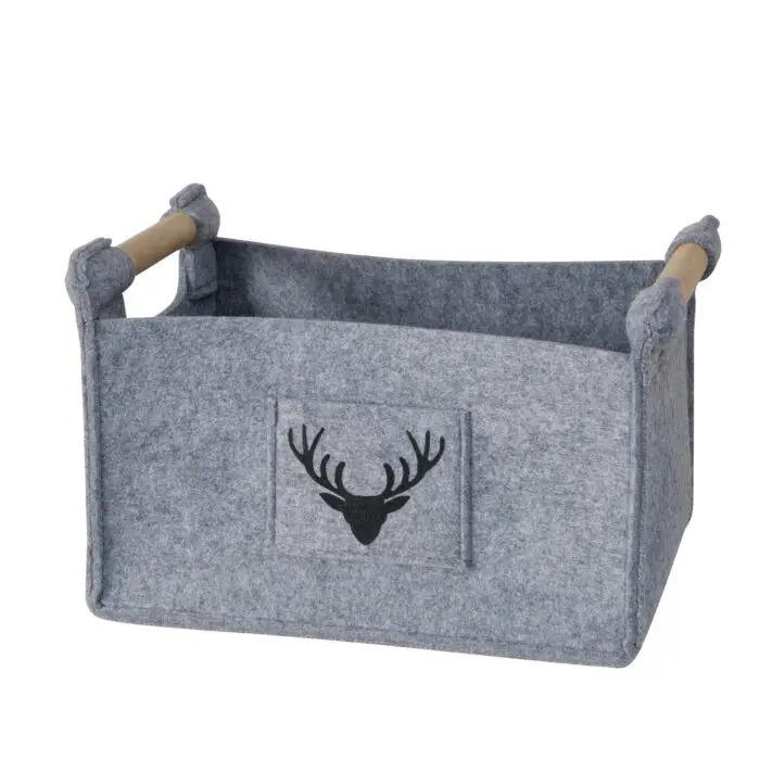 Karly huopakori puukahvoilla peurakuvio 25x35cm