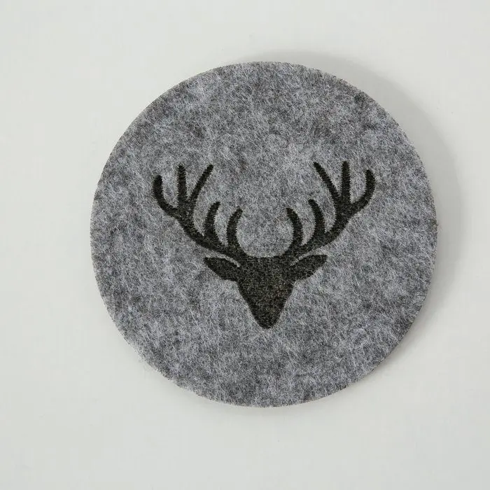 Lasinalunen poronpää 10cm harmaa huopa - Image 4