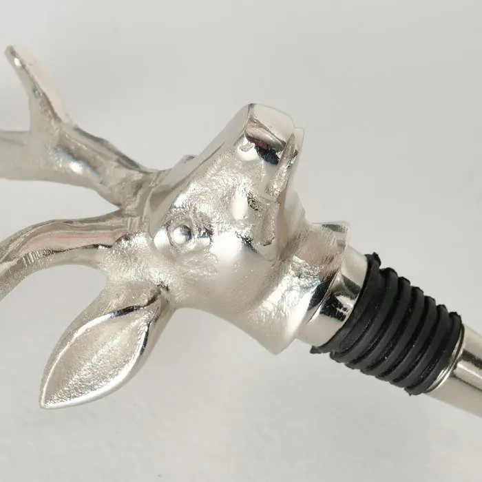 Viinipullon korkki Botho poronpää hopea - Image 3