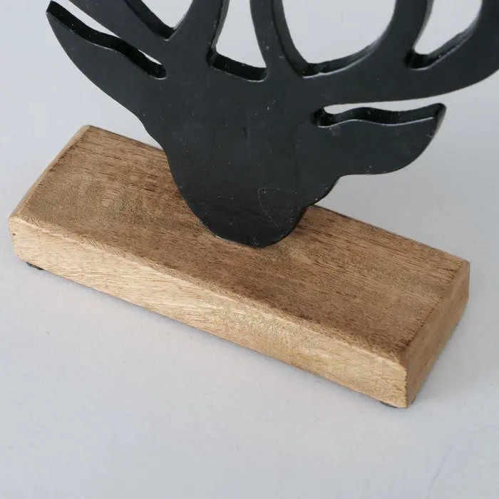 Manto poronpää figuuri 23cm musta metalli/mango - Image 3