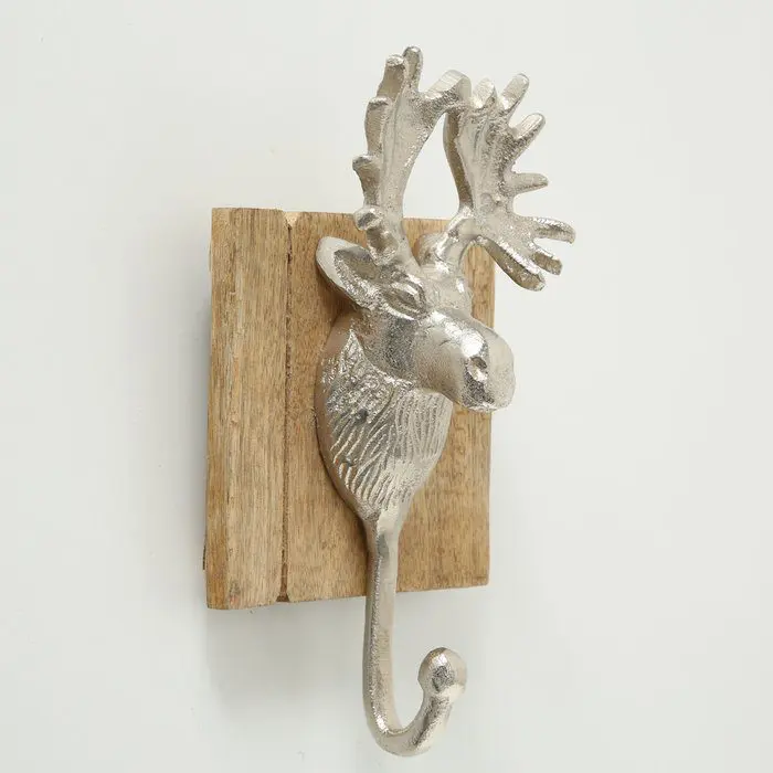 Koukku Alfons hirvi figuurilla hopea/mangopuu - Image 2