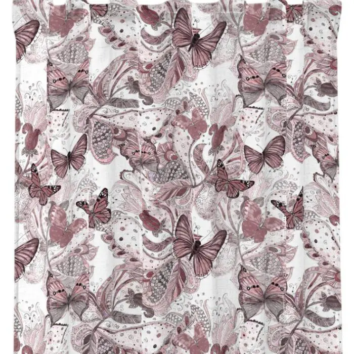 Verho Fjärilar perhonen roosa 2/pkt