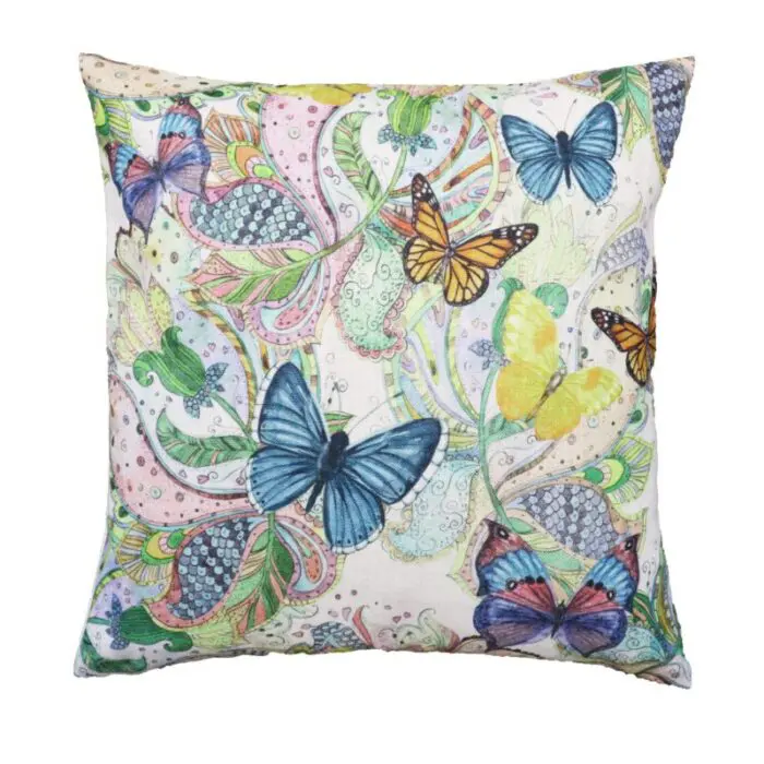 Tyynynpäällinen Fjärilar 45x45cm multicolor