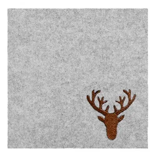 Lasinalunen Peura "huopa" vaaleanharmaa 10x10cm neliö