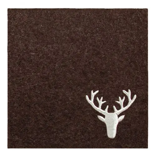 Lasinalunen Peura "huopa" ruskea 10x10cm neliö