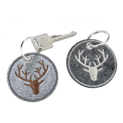 Avaimenperä Peura pyöreä huopa 8,5 cm