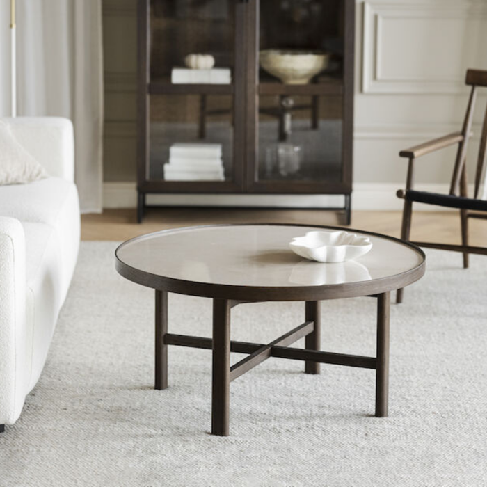 Rowico Marsden sohvapöytä 90cm, ruskea/beige