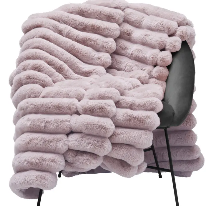 Skinnwille Liny torkkupeitto L pale pink 140x220 cm