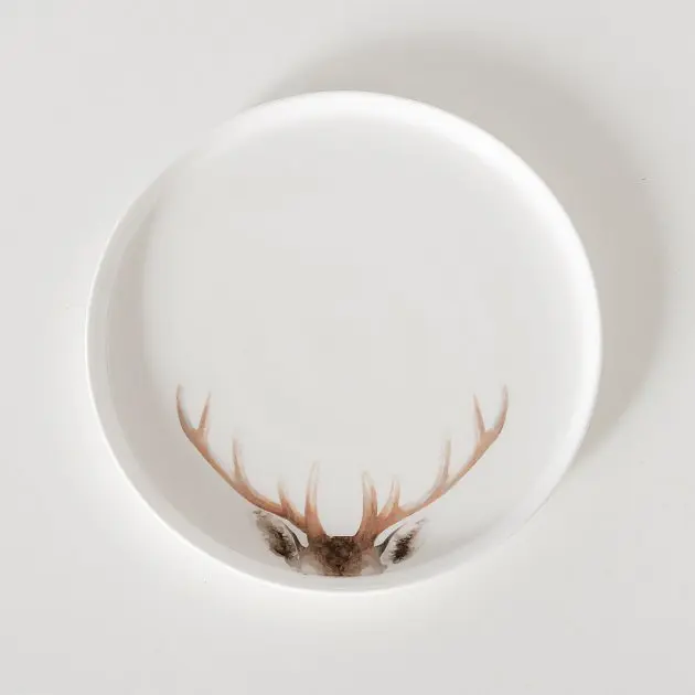 Lautanen Aspen poronsarvi kuviolla 26cm