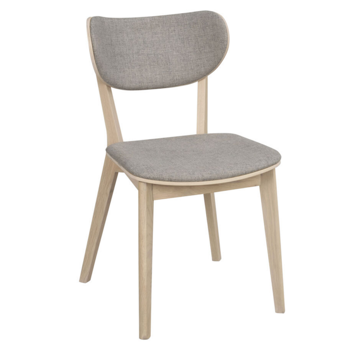 Rowico Kato ruokatuoli, valkopestytammi/vaaleanharmaa