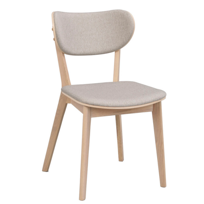 Rowico Kato ruokatuoli, valkopesty/harmaabeige