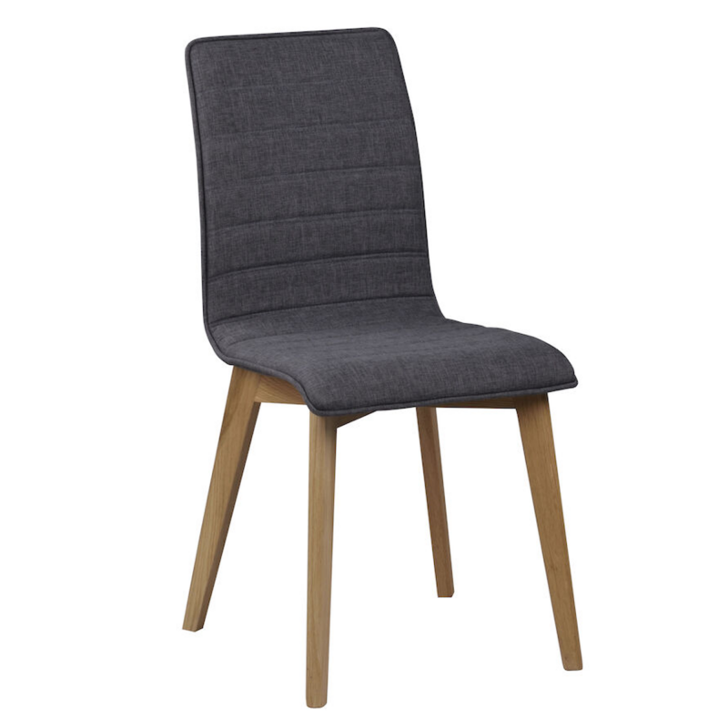 Rowico Gracy ruokatuoli, tammi/ t.harmaa kangas