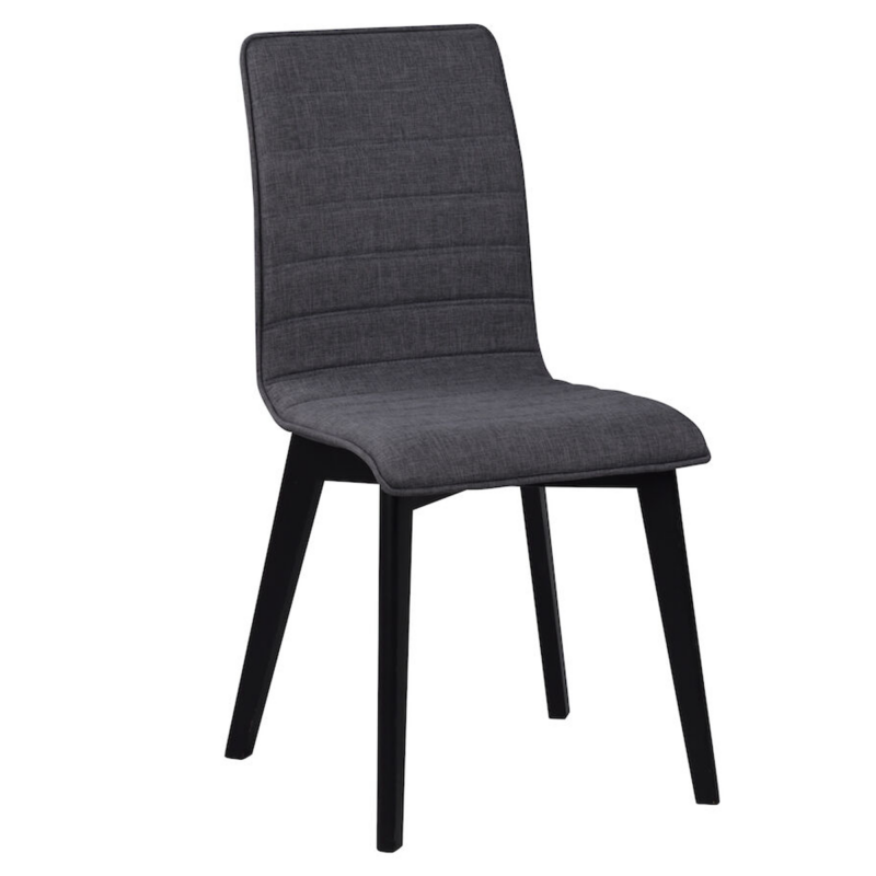 Rowico Gracy ruokatuoli, musta/ t.harmaa kangas