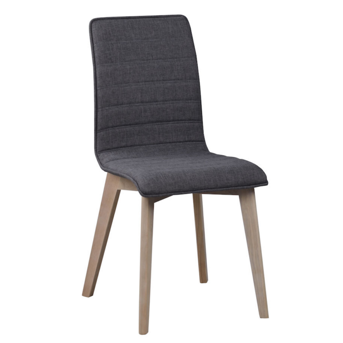 Rowico Gracy ruokatuoli, valkopestytammi/ t.harmaa kangas