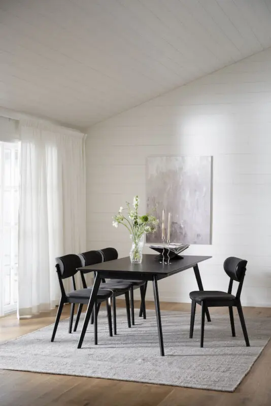 Rowico Kato ruokatuoli, musta/tummanharmaa - Image 12