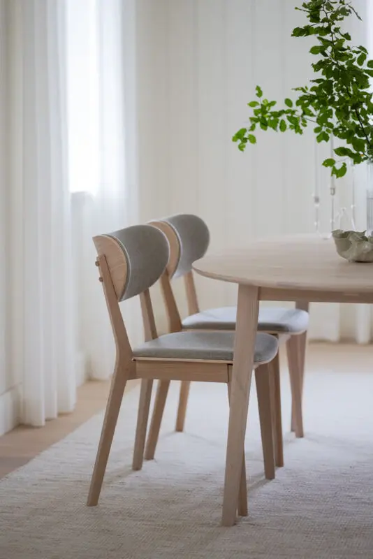 Rowico Kato ruokatuoli, valkopesty/harmaabeige - Image 10