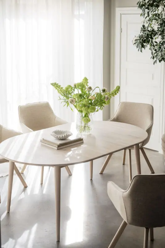 Rowico Tyler jatkettava ruokapöytä 105x170cm valkopestytammi - Image 7