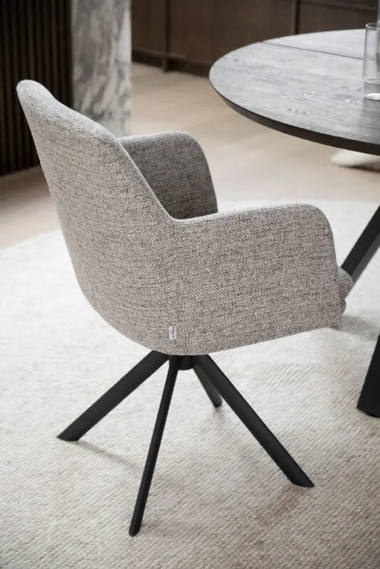 Rowico Gladstone käsinojatuoli, tummabeige/musta - Image 4