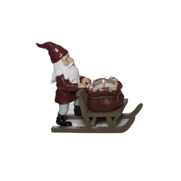 Tonttu ja kelkka tuikkukupilla Harvesttime