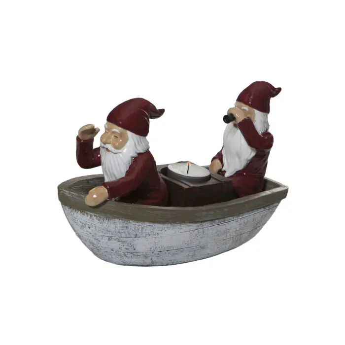 Tontut veneessä tuikkukupilla Harvesttime