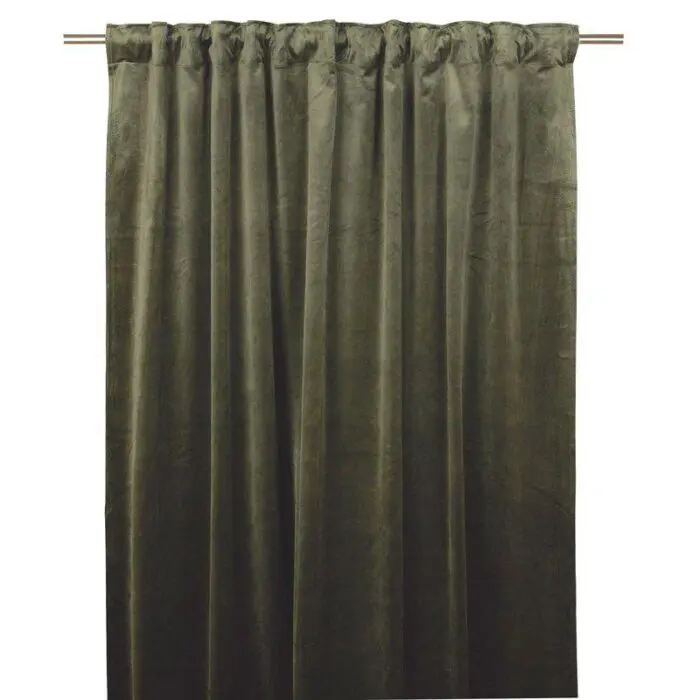 Samettiverhot Esther 135x250 cm Vihreä