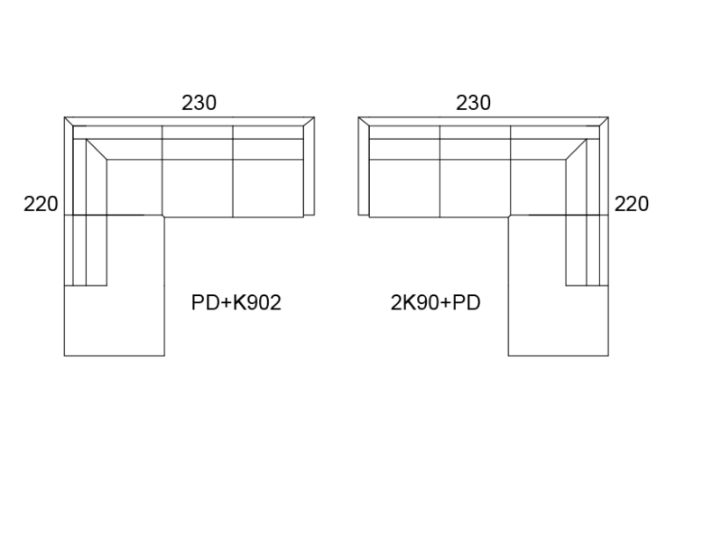 Oliver avokulmasohva, eri värejä - Image 6