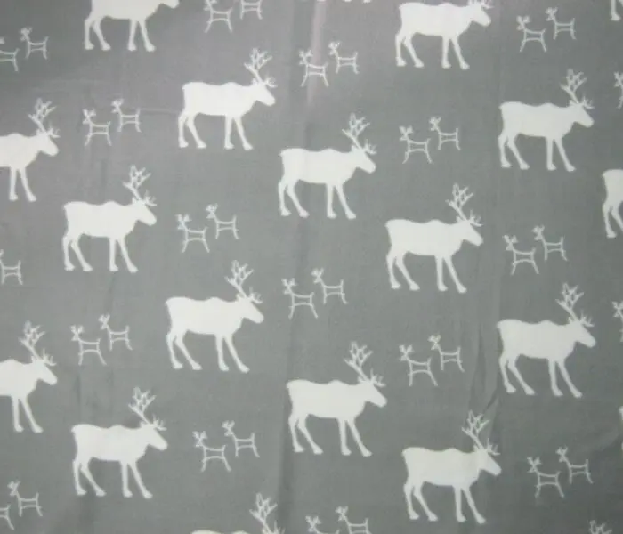 Poro fleecehuopa harmaa/valkoinen 130x170cm