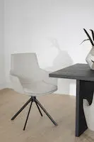 Rowico Lowell pyörivä käsinojatuoli, harmaa - Image 3