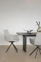 Rowico Lowell pyörivä käsinojatuoli, harmaa - Image 2