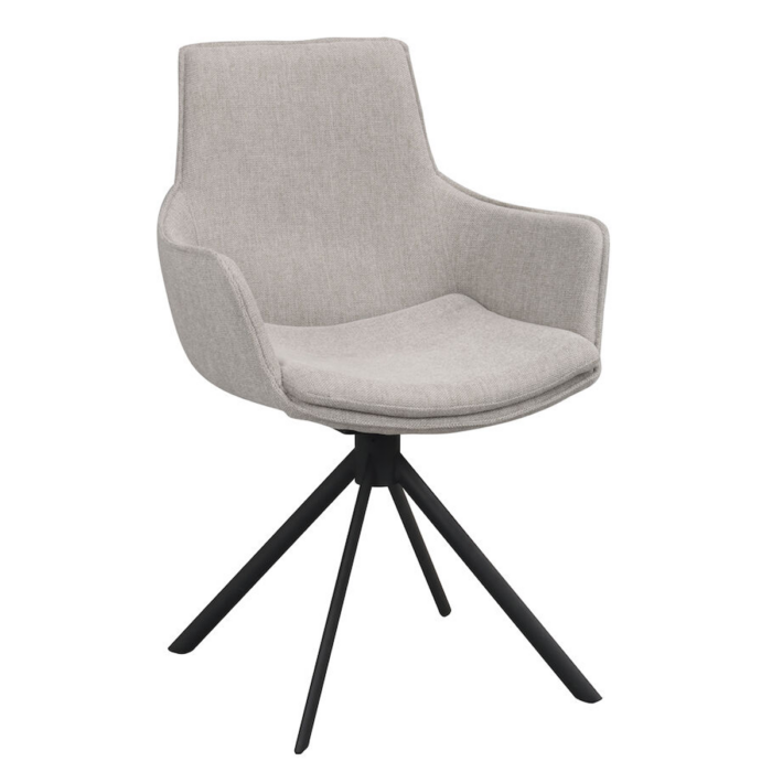 Rowico Lowell pyörivä käsinojatuoli, harmaa