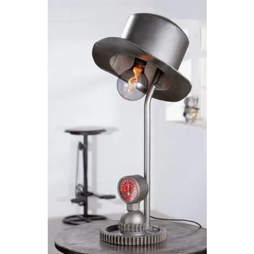 Pöytävalaisin Hattu 68cm musta/hopea - Image 3