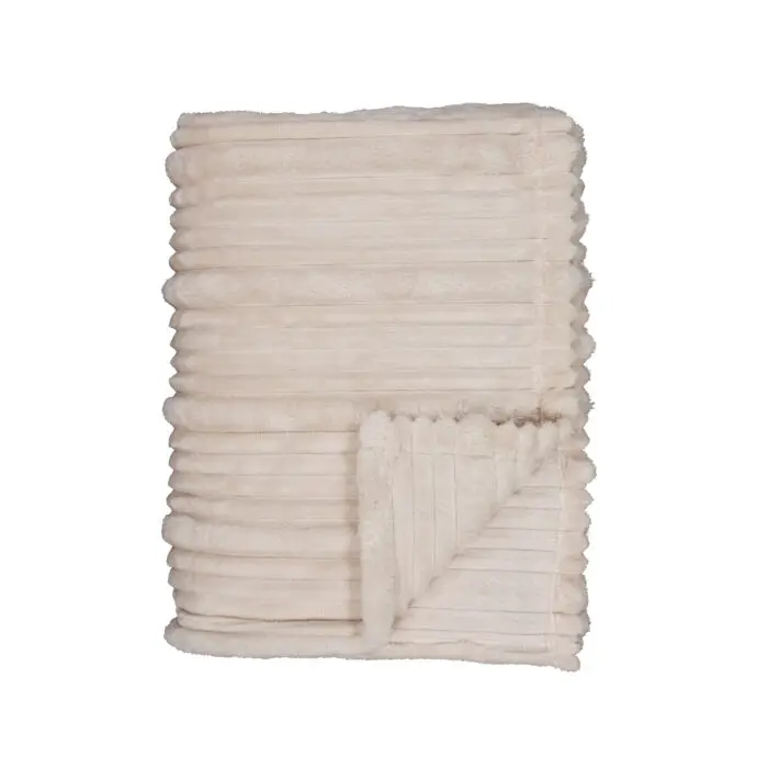 Torkkupeitto Rib Flanel 130x170 cm Sand