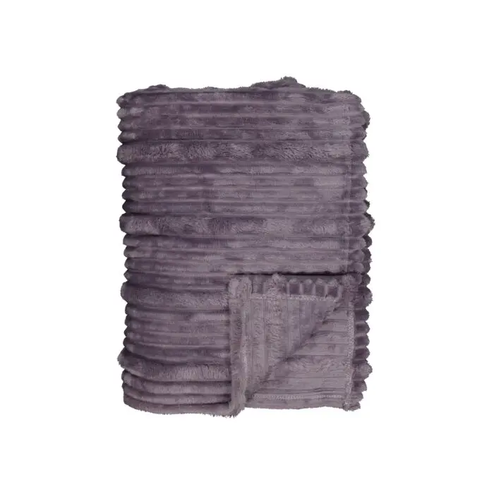 Torkkupeitto Rib Flanel 130x170 cm harmaa