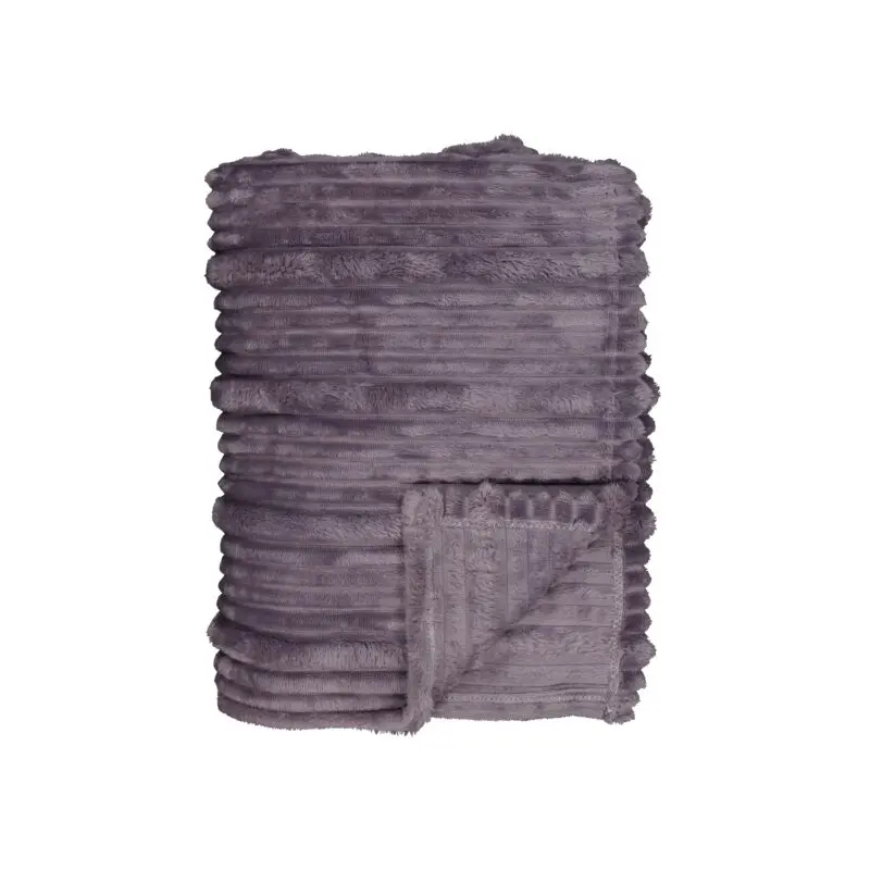 Torkkupeitto Rib Flanel 130x170 cm harmaa