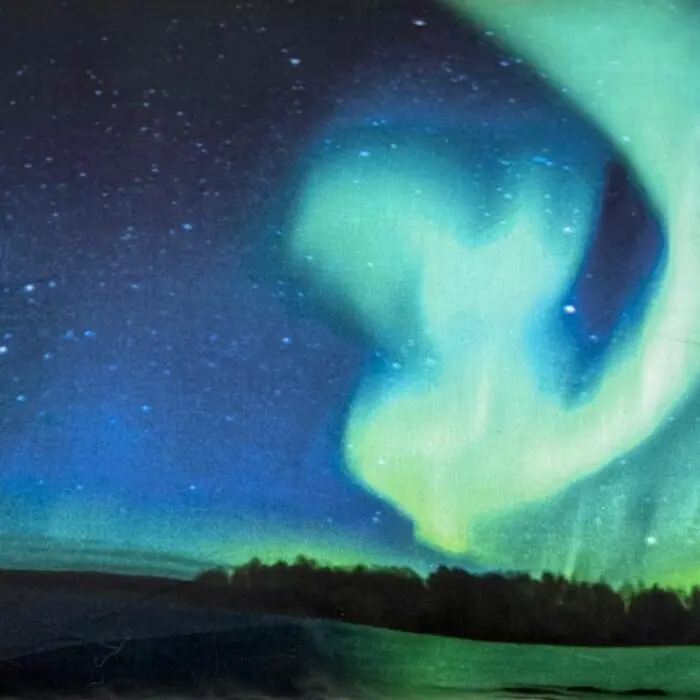 Lapland revontulet tyynyliina 65x55 cm