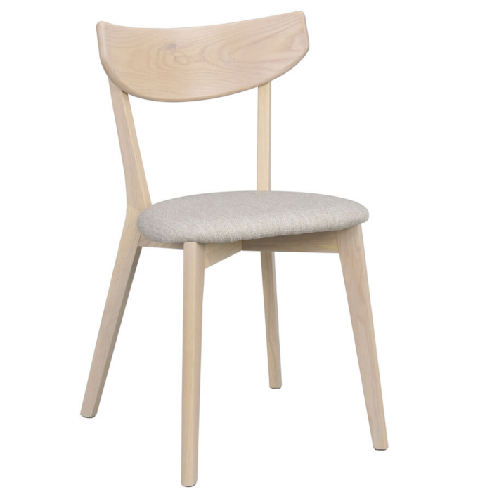 Rowico Ami ruokatuoli, valkovahattu tammi/ beige-harmaa