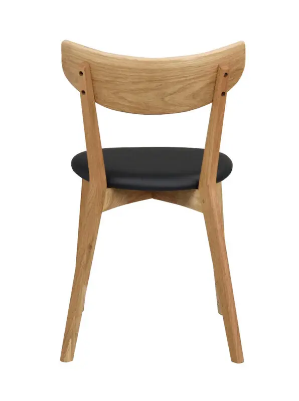 Rowico Ami ruokatuoli, tammi/ musta keinonahka - Image 6