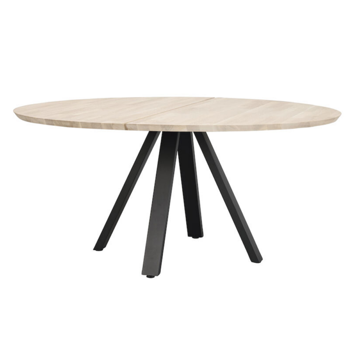 Rowico Carradale ruokapöytä Ø150cm V-jalalla, valkopesty