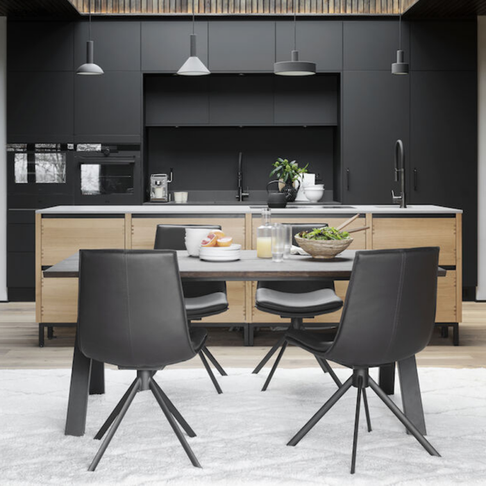 Rowico Carradale ruokapöytä 100x170cm, ruskea V-jalalla